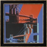 Brooklyn Bridge, c.1983 (pink, red, blue) Posters by Andy Warhol