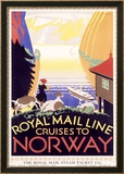 Royal Mail Ocean Line, Norway Lámina giclée enmarcada por Herrick