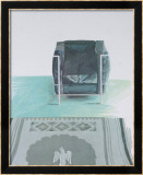 Corbusier Chair and Rug, 1969-23 Reproduction encadrée édition limitée par David Hockney