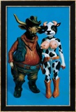 Cathy Cowgirl and Bullfriend Posters by Ron English