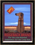 Ridgeback Brand Reproduction encadrée édition limitée par Ken Bailey