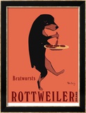 Rottweiler Brand Lámina enmarcada de edición limitada por Ken Bailey