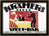 Kramer's Welt-Bar Estampe encadrée par Gerda Wegener