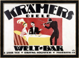 Kramer's Welt-Bar Estampe encadrée par Gerda Wegener