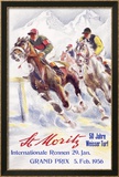 Horse Race, St. Moritz Lámina giclée enmarcada por Hugo Laubi