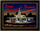 Stans Night Diner Estampe encadrée