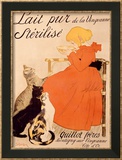 Lait Pur Sterilise Cats Estampe encadrée par Théophile Alexandre Steinlen