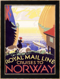 Royal Mail Ocean Line, Norway Lámina giclée enmarcada por Herrick