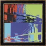 Brooklyn Bridge, c.1983 (Orange, Blue, Lime) Poster by Andy Warhol