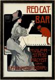 Red Cat Bar Framed Giclee Print by Georges Rogier