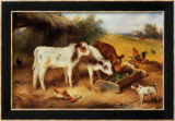 Freunde auf dem Bauernhof, 1920 Poster von Walter Hunt