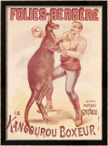 Folies Bergere, Boxing Kangaroo Lámina giclée enmarcada Folies Bergere, Boxing Kangaroo Lámina giclée enmarcada