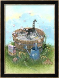 L'heure du bain Estampe encadrée par Gary Patterson