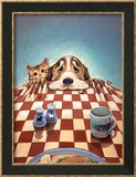 Dîner en amoureux Estampe encadrée par Gary Patterson