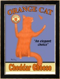 Chat roux Reproduction encadrée édition limitée par Ken Bailey