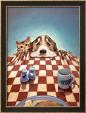 Dîner en amoureux Estampe encadrée par Gary Patterson