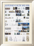 Collagen Poster von Antoni Gaudí