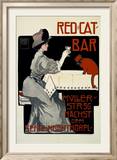Red Cat Bar Framed Giclee Print by Georges Rogier