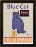 Chat bleu Reproduction encadrée édition limitée par Ken Bailey