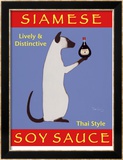 Siamese Soy Sauce Lámina enmarcada de edición limitada por Ken Bailey Siamese Soy Sauce Lámina enmarcada de edición limitada por Ken Bailey
