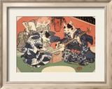 Singing Kimono Cats with Shamisen Posters by Daisuke Yamashina