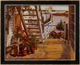 Escaleras azules y begonias, 1987 Láminas por John Atwater Escaleras azules y begonias, 1987 Láminas por John Atwater