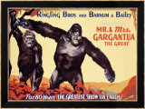 Ringling Brothers: Mr. and Mrs. Gargantua the Great Lámina giclée enmarcada