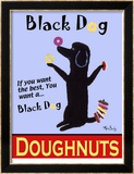Black Dog Doughnuts Lámina enmarcada de edición limitada por Ken Bailey
