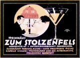 Weinhaus Zum Stolzenfels Restaurant Estampe encadrée par Reinhard Hoffmuller