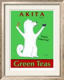 Akita Green Tea Lámina enmarcada de edición limitada por Ken Bailey