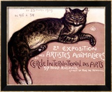 Exposition des Artistes Animaliers Lámina giclée enmarcada por Théophile Alexandre Steinlen Exposition des Artistes Animaliers Lámina giclée enmarcada por Théophile Alexandre Steinlen