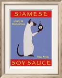 Siamese Soy Sauce Lámina enmarcada de edición limitada por Ken Bailey