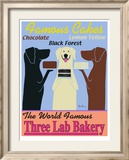 Three Lab Bakery Lámina enmarcada de edición limitada por Ken Bailey Three Lab Bakery Lámina enmarcada de edición limitada por Ken Bailey