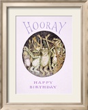 Hooray! Frog's Happy Birthday Lámina giclée enmarcada