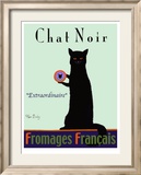 Chat Noir - Black Cat Lámina enmarcada de edición limitada por Ken Bailey