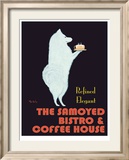 Samoyed Bistro Lámina enmarcada de edición limitada por Ken Bailey