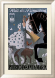 Puerto d' Santa Maria Indrammet giclee-tryk af Manolo Prieto