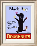 Black Dog Doughnuts Lámina enmarcada de edición limitada por Ken Bailey