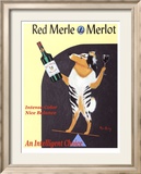 Red Merle Merlot Reproduction encadrée édition limitée par Ken Bailey