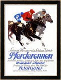Pferderennen, Wollishofer-Allmend Lámina giclée enmarcada por Iwan E. Hugentobler
