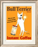 Bull Terrier Coffee Reproduction encadrée édition limitée par Ken Bailey