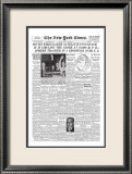 New York Times, October 5, 1957: Soviet Fires Satellite into Space Framed Giclee Print