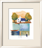 Dorf an der Bucht IV Kunst von Heinz Kirchner