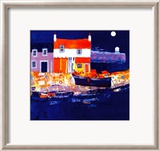 Blue Harbour Innrammet trykk – spesialversjon av George Birrell