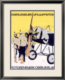 WWI, German Oberursel Aircraft Aviation Ingelijste gicléedruk WWI, German Oberursel Aircraft Aviation Ingelijste gicléedruk