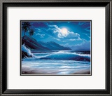 Moonlight Tide Estampe encadrée par Steve Sundram