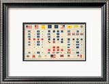 Civil War: Flags, Badges, c.1895 Gerahmter Giclée-Druck