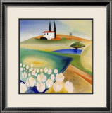 Weiße Blüten im Orcia-Tal Kunstdrucke von Heinz Kirchner