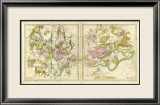 The Constellations in April - September, c.1835 Innrammet Giclee-trykk av Elijah H. Burritt