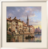 Riverside Village I Prints by Charles Kuwasseg